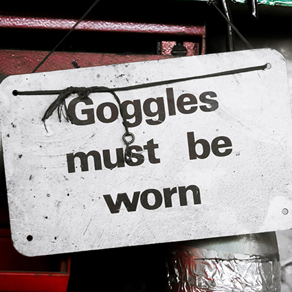 Goggles must be worn.